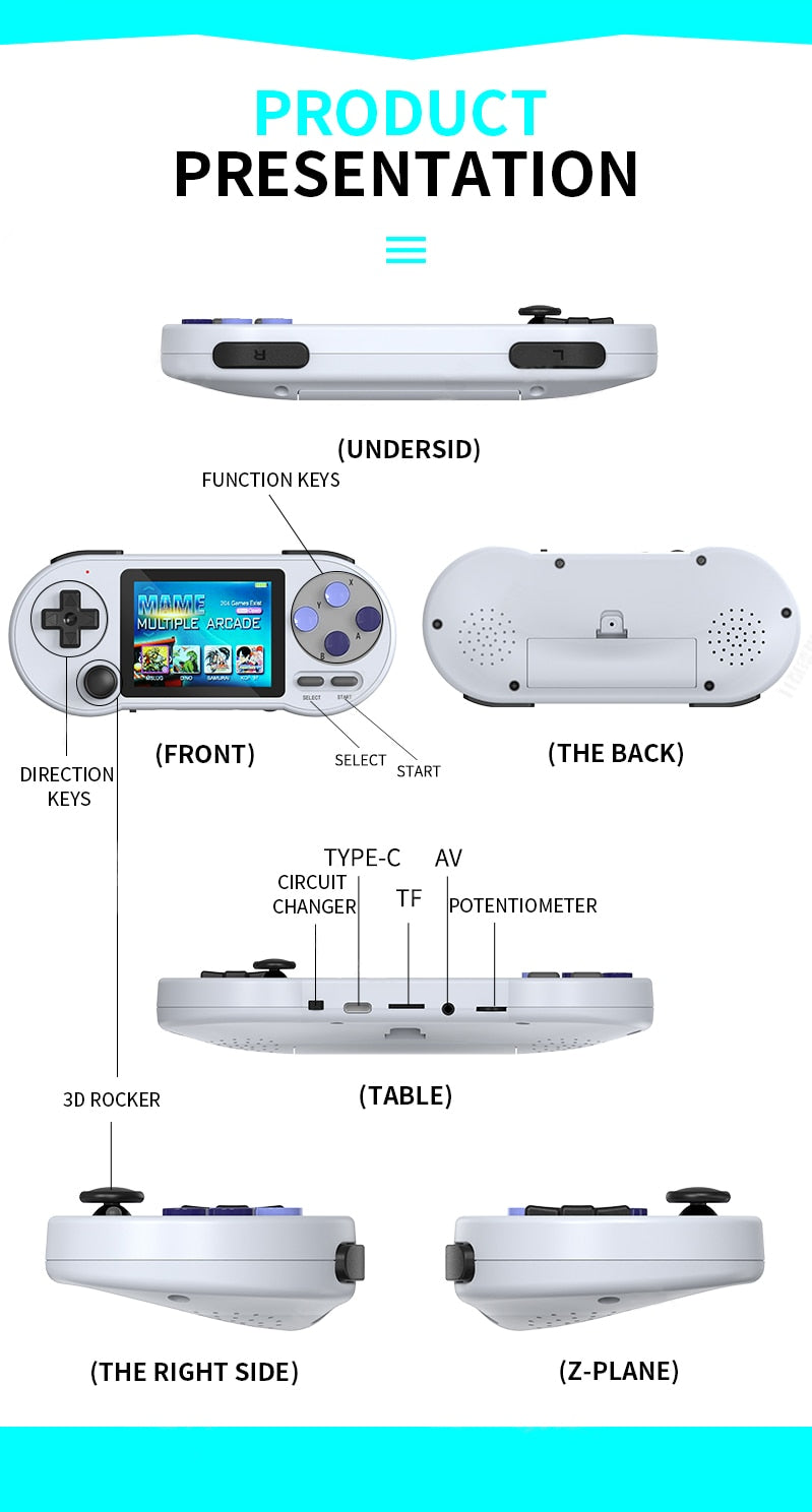 Console de jogos portátil SF2000